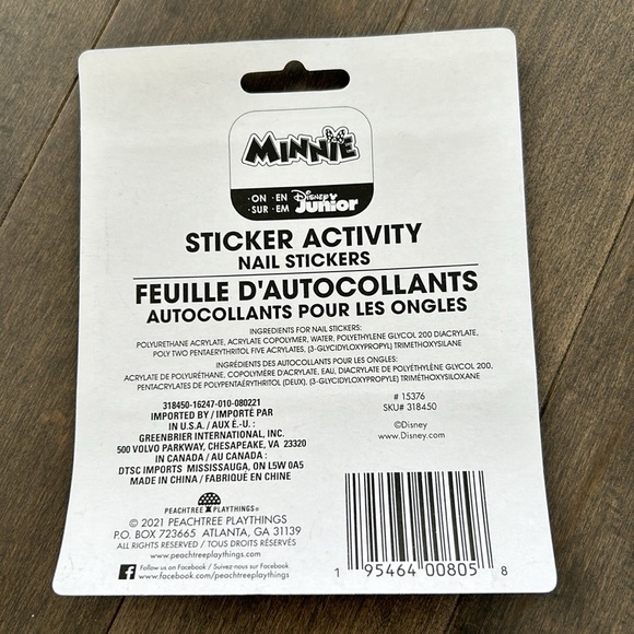 MINNIE MOUSE, FROZEN Girls Nail Sticker Set, Beauty Fashion Play, Removable - Picture 3 of 6